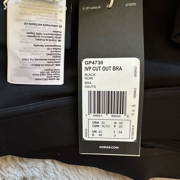 Ivy park x adidas original black and gold bra - Picture 3 of 4